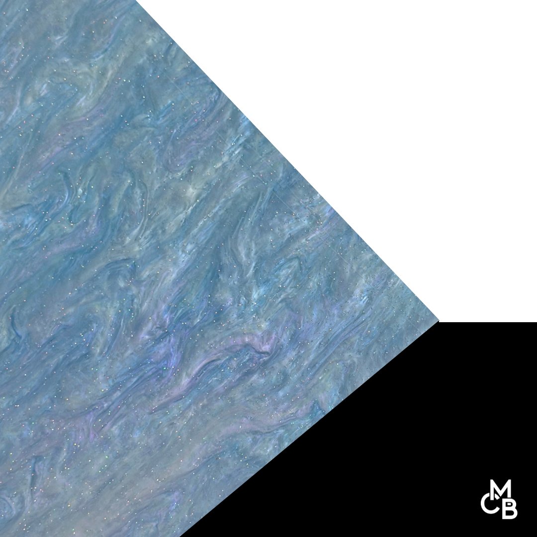 1/8" Baby Blue Marbled Glitter Cast Acrylic Sheets - Acrylic Sheets